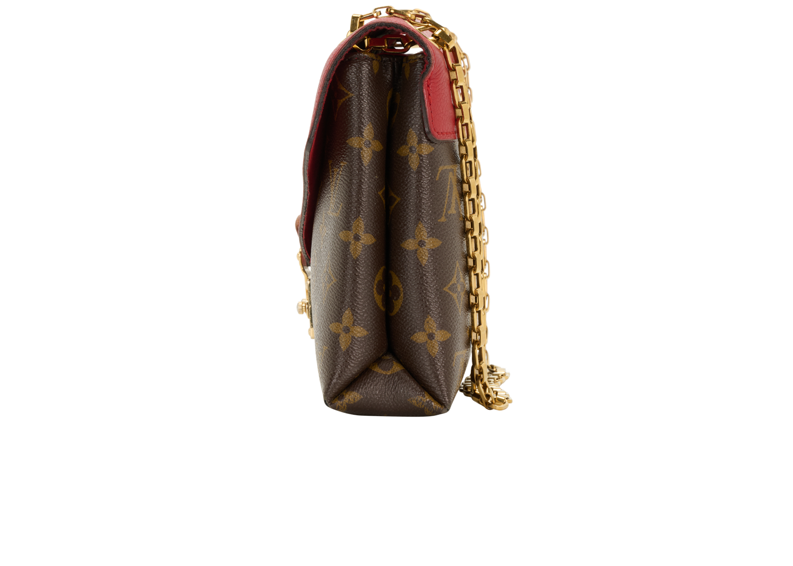 Pallas Crossbody, &pound;595, Handbags, Red, Canvas/Leather, Bottom view